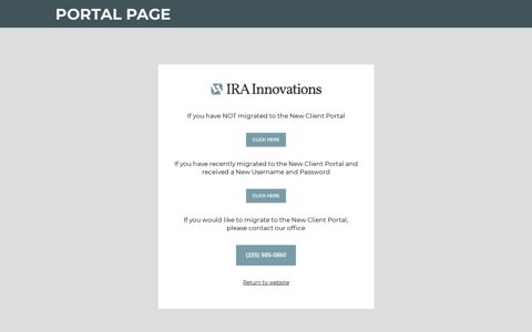 Client Portal Login - IRA Innovations Self Directed IRA Services