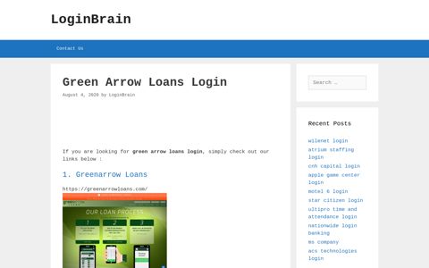 green arrow loans login - LoginBrain