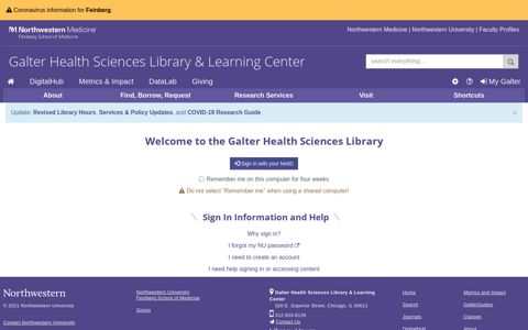 Galter Health Sciences Library & Learning Center | Sign in