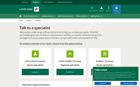 Lloyds Bank Commercial Banking | contact us