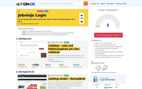 Jobninja Login - Find Login Page of Any Site within Seconds!