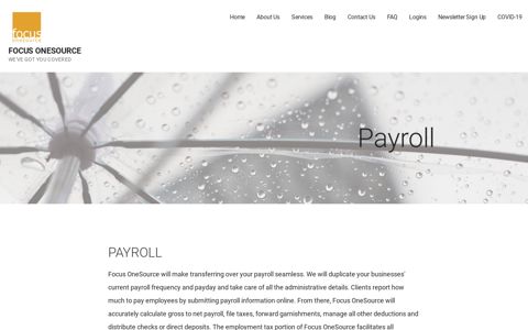 Payroll - Focus OneSource