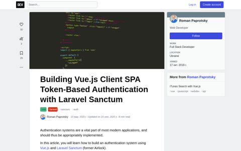 Building Vue.js Client SPA Token-Based Authentication with ...