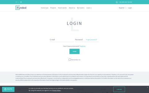 Login to your account here | iFunded