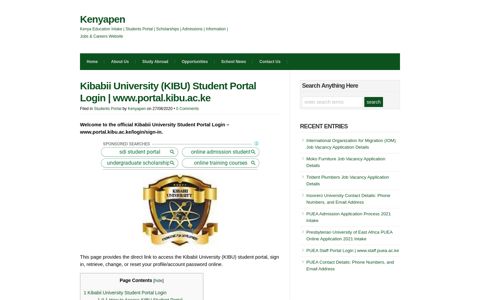 Kibabii University (KIBU) Student Portal Login | www.portal ...
