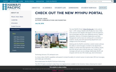 Check out the New MyHPU Portal - Hawaii Pacific University