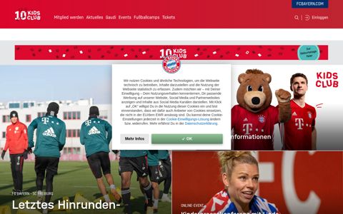 Herzlich Willkommen im Kids Club des FC Bayern München