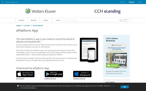 Help: ePlatform App - CCH