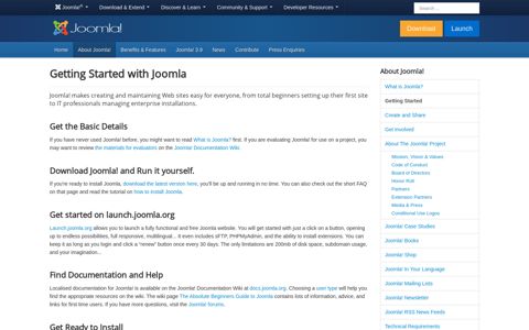 Getting Started with Joomla - Create powerful web sites