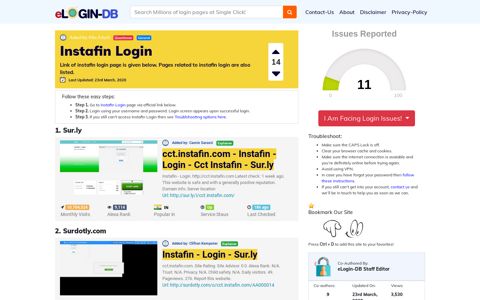 Instafin Login - Find Login Page of Any Site within Seconds!