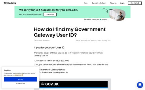 How do I find my Government Gateway User ID? – TaxScouts