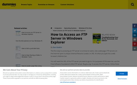 How to Access an FTP Server in Windows Explorer - dummies