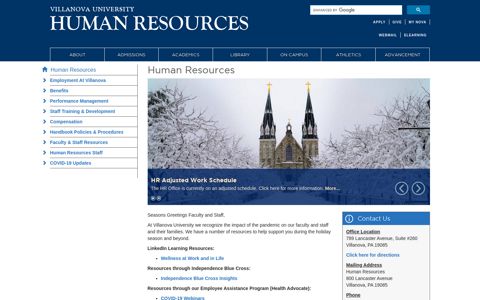 Human Resources | Villanova University