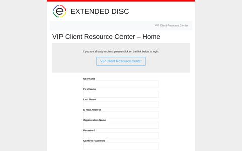 Extended DISC – VIP Client Resource Center