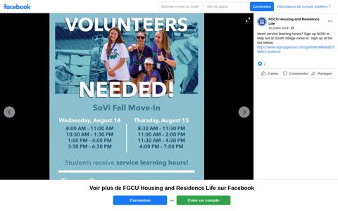 Need service learning hours? Sign up NOW... - FGCU ...