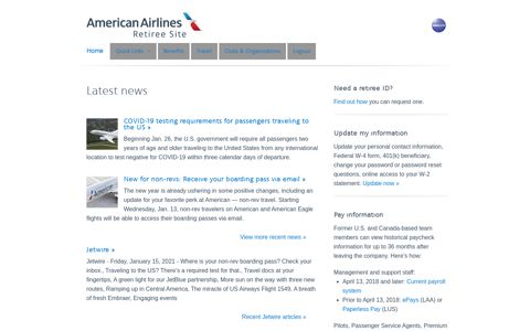 Retiree Site - American Airlines