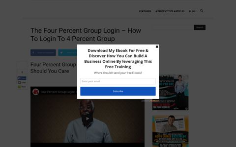 How To Login To 4 Percent Group - four percent vick strizheus