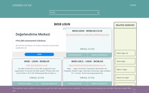 bksb login - General Information about Login - Logines.co.uk