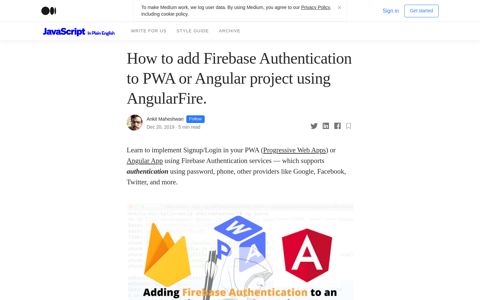 How to add Firebase Authentication to PWA or Angular project ...