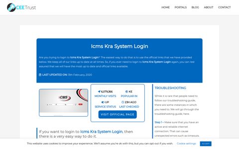 Icms Kra System Login - Find Official Portal - CEE Trust