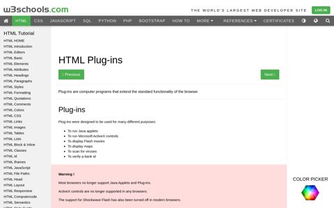 HTML Plug-Ins - W3Schools