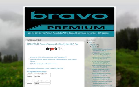 Free Premium Accounts - Daily Updated