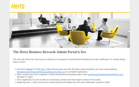 Admin Portal | Business Rewards | Hertz