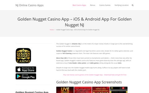 Golden Nugget Casino App - iOS & Android App For Golden ...