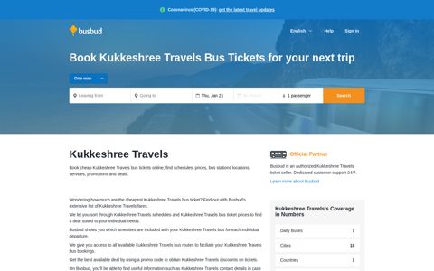 Kukkeshree Travels - Book Official Bus Tickets | Busbud