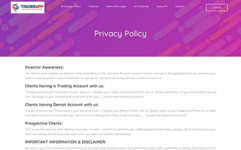 Privacy Policy | Open Paperless Online Demat Account ...