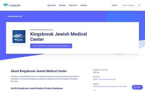 Employment Verification for Kingsbrook Jewish Medical ...