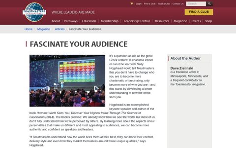 Fascinate Your Audience - Toastmasters International