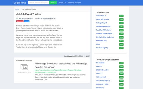 Login Jet Job Event Tracker or Register New Account - LoginPorts