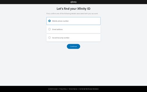 Let's find your Xfinity ID