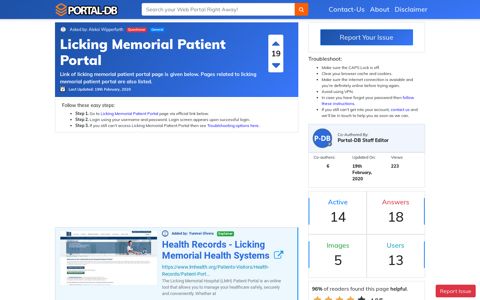 Licking Memorial Patient Portal