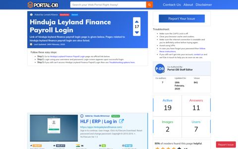 Hinduja Leyland Finance Payroll Login - Portal-DB.live