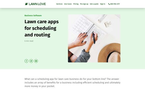 Lawn care apps for scheduling and routing - Lawn Love