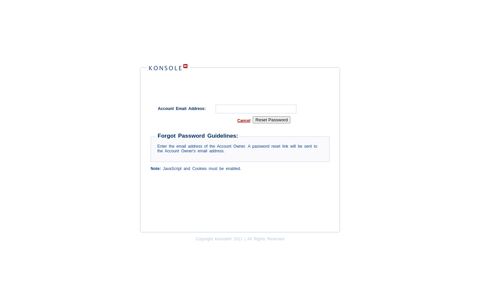 konsoleH::Forgot Password