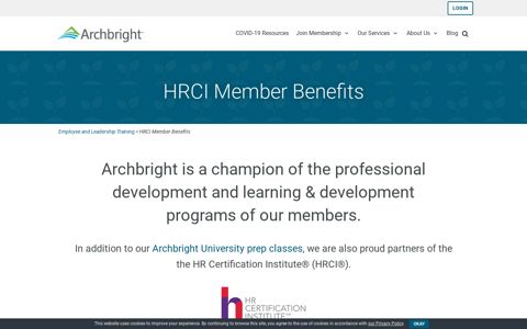 HRCI Member Benefits - Archbright