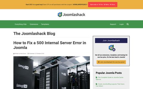 How to Fix a 500 Internal Server Error in Joomla - Joomlashack