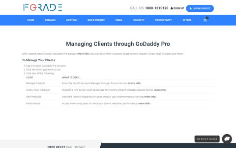 Managing Clients through GoDaddy Pro (Help) - F-Grade