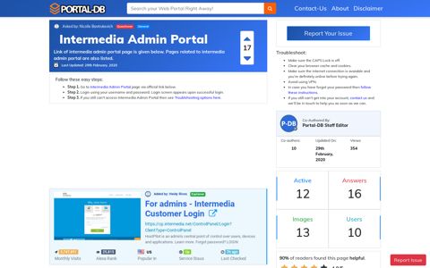 Intermedia Admin Portal