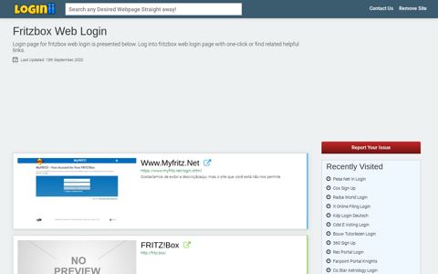 Fritzbox Web Login - Loginii.com
