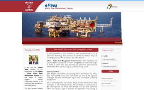 Welcome to ONGC E-pass System