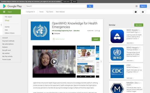 OpenWHO: Knowledge for Health Emergencies - Apps on ...