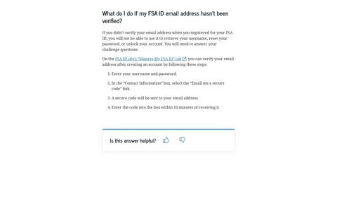 What do I do if my FSA ID email address hasn't been verified ...