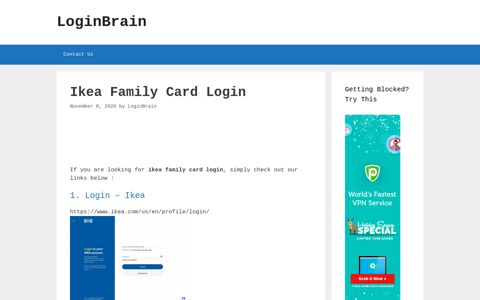Ikea Family Card - Login - Ikea - LoginBrain