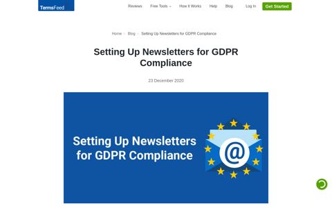 Setting Up Newsletters for GDPR Compliance - TermsFeed