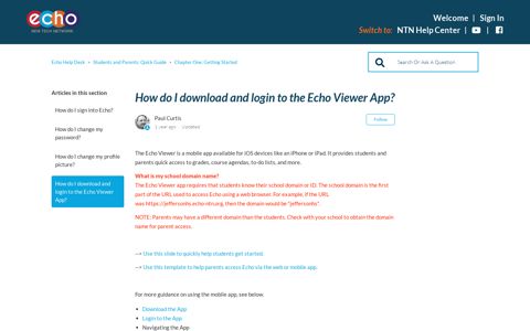 How do I download and login to the Echo Viewer App? – Echo ...