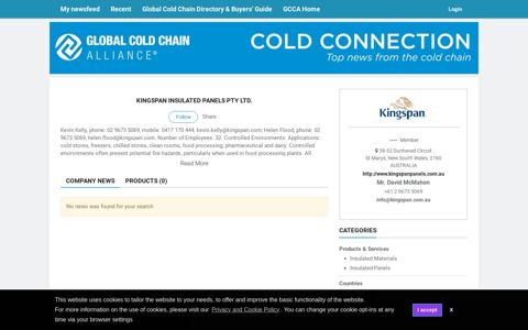 Kingspan Insulated Panels Pty Ltd. - Global Cold Chain News ...